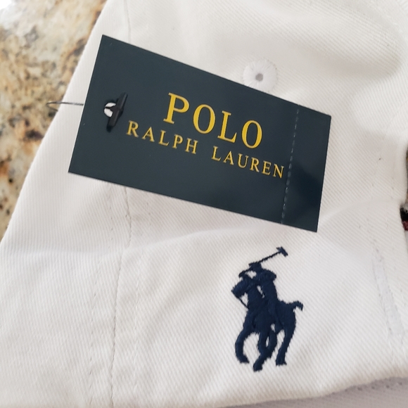 POLO RALPH LAUREN MEN'S WHITE 3 POLO PLAYER/PONY LOGO BALL CAP HAT OSFA $49 NWT - Picture 9 of 11